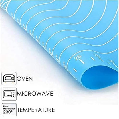 Silicone Baking & Rolling Mat with Measurement Guide – Non-Stick, Reusable, Easy to Clean